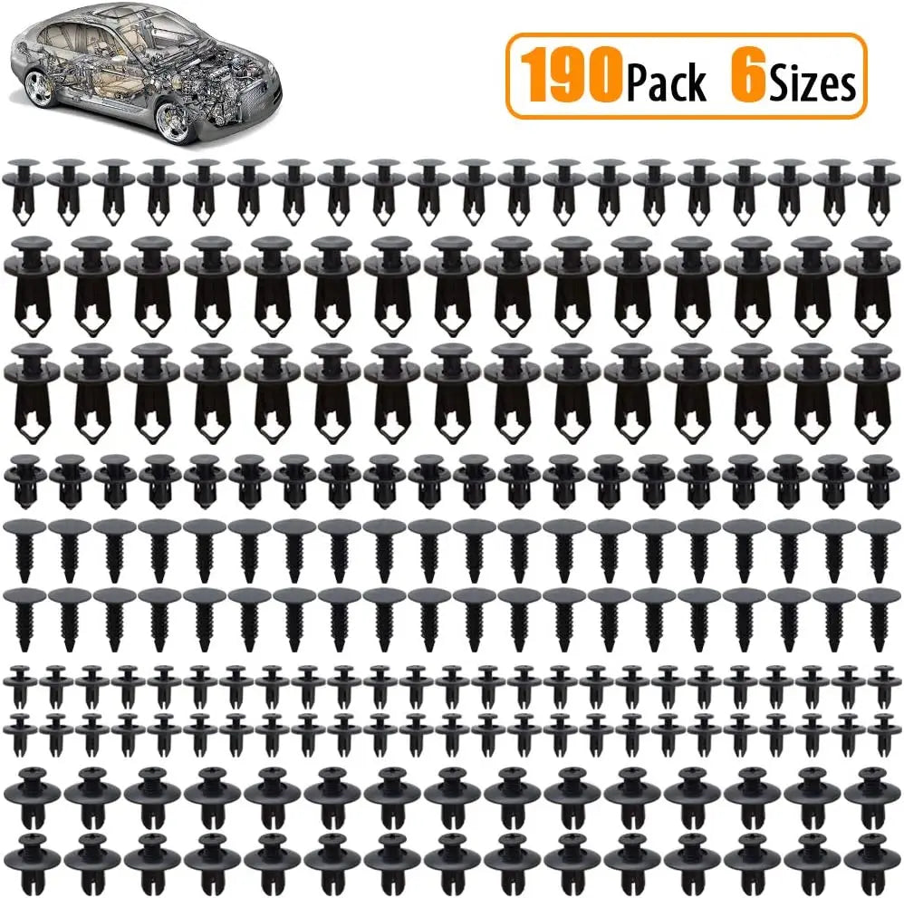 725 Clips Pare-chocs Auto - Kit Fixations Plastique Universel Toyota GM Ford Honda