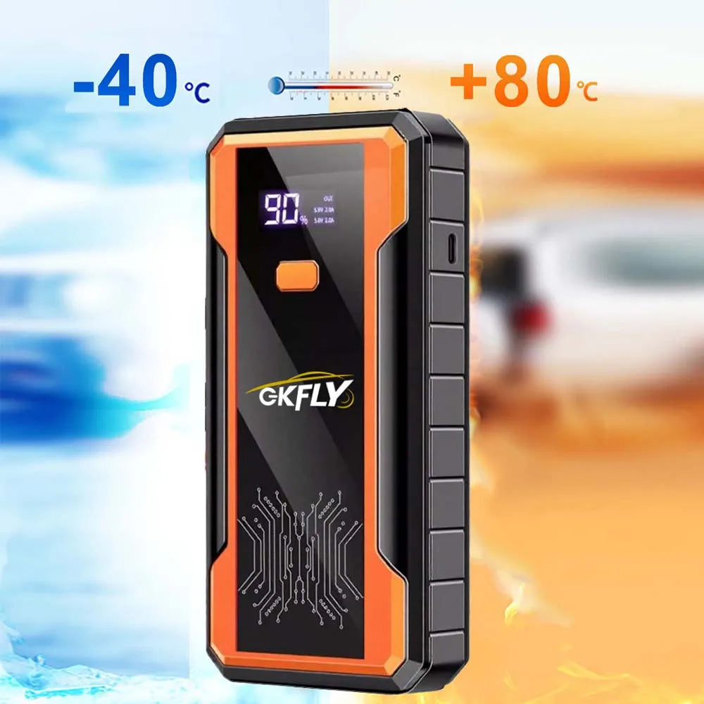 GKFLY 4000A Démarreur Batterie Portable - Booster Urgence 16000mAh