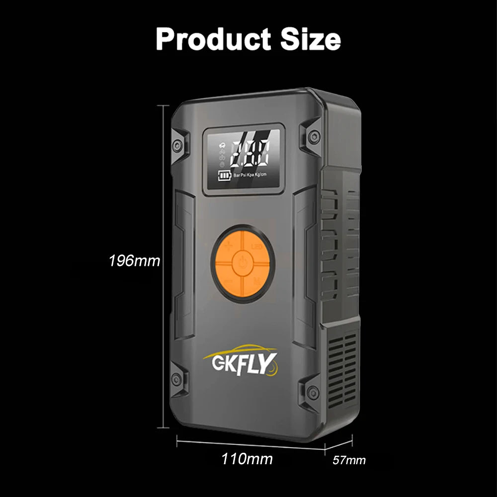 4-en-1 Démarreur Batterie 4000A + Compresseur 150PSI + Power Bank + Gonfleur