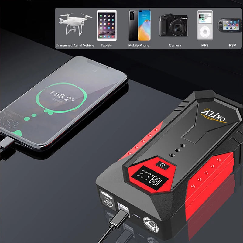 99800mAh Démarreur Batterie 5000A - Booster Portable Haute Capacité