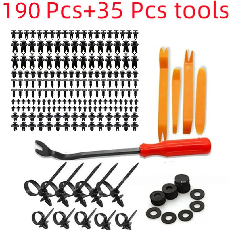 725 Clips Pare-chocs Auto - Kit Fixations Plastique Universel Toyota GM Ford Honda