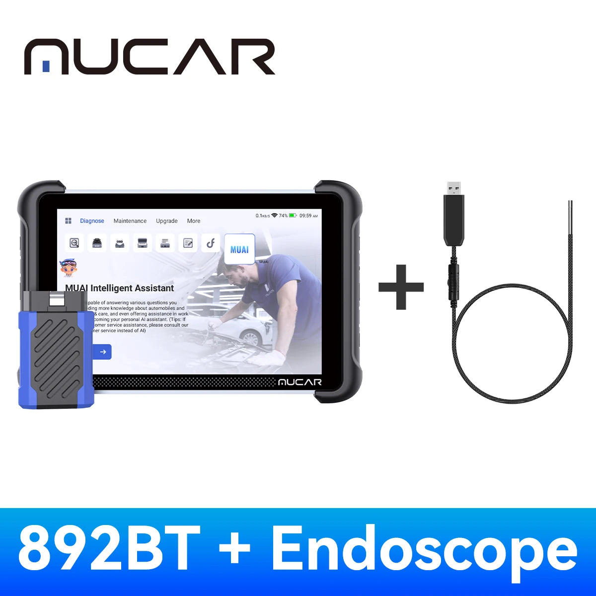 MUCAR 892BT Bi-directional ECU Coding Life Free Professional Car Diagnostic Tool CANFD DOIP 34 Resets Full Systems Obd2 Scanner