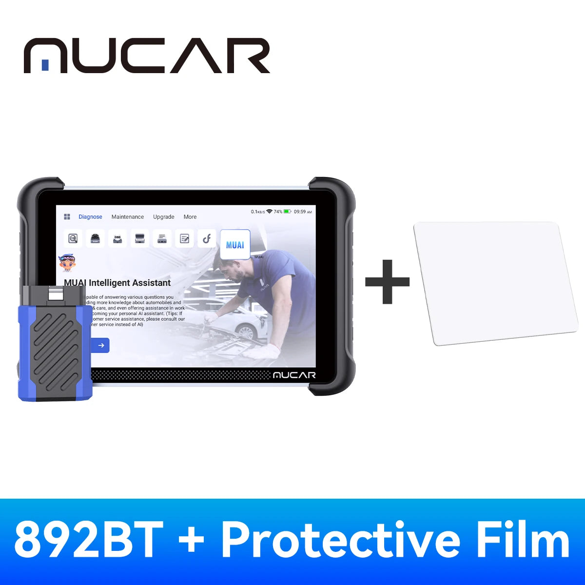 MUCAR 892BT Bi-directional ECU Coding Life Free Professional Car Diagnostic Tool CANFD DOIP 34 Resets Full Systems Obd2 Scanner