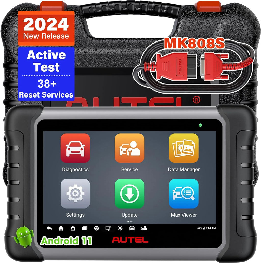 Autel MaxiCOM MK808/MK808S Scanner Diagnostic Auto OBD2 Bidirectionnel - 38+ Resets