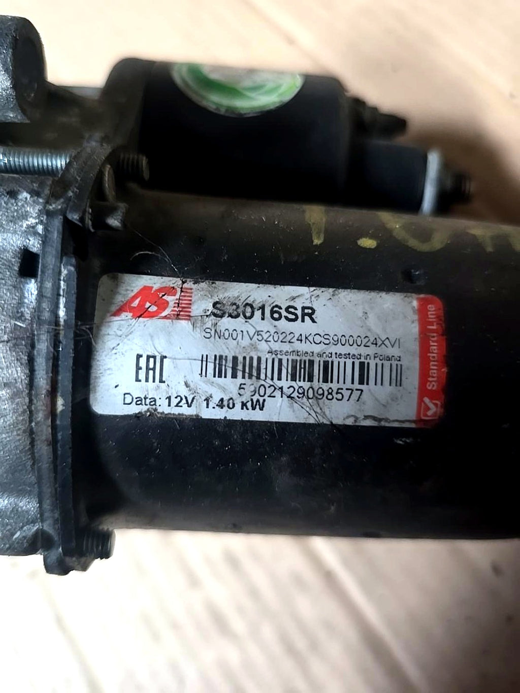 Démarreur AS-PL S3016SR 12V 1,4 kW – PSA / Mini / Honda – Occasion - photo 1